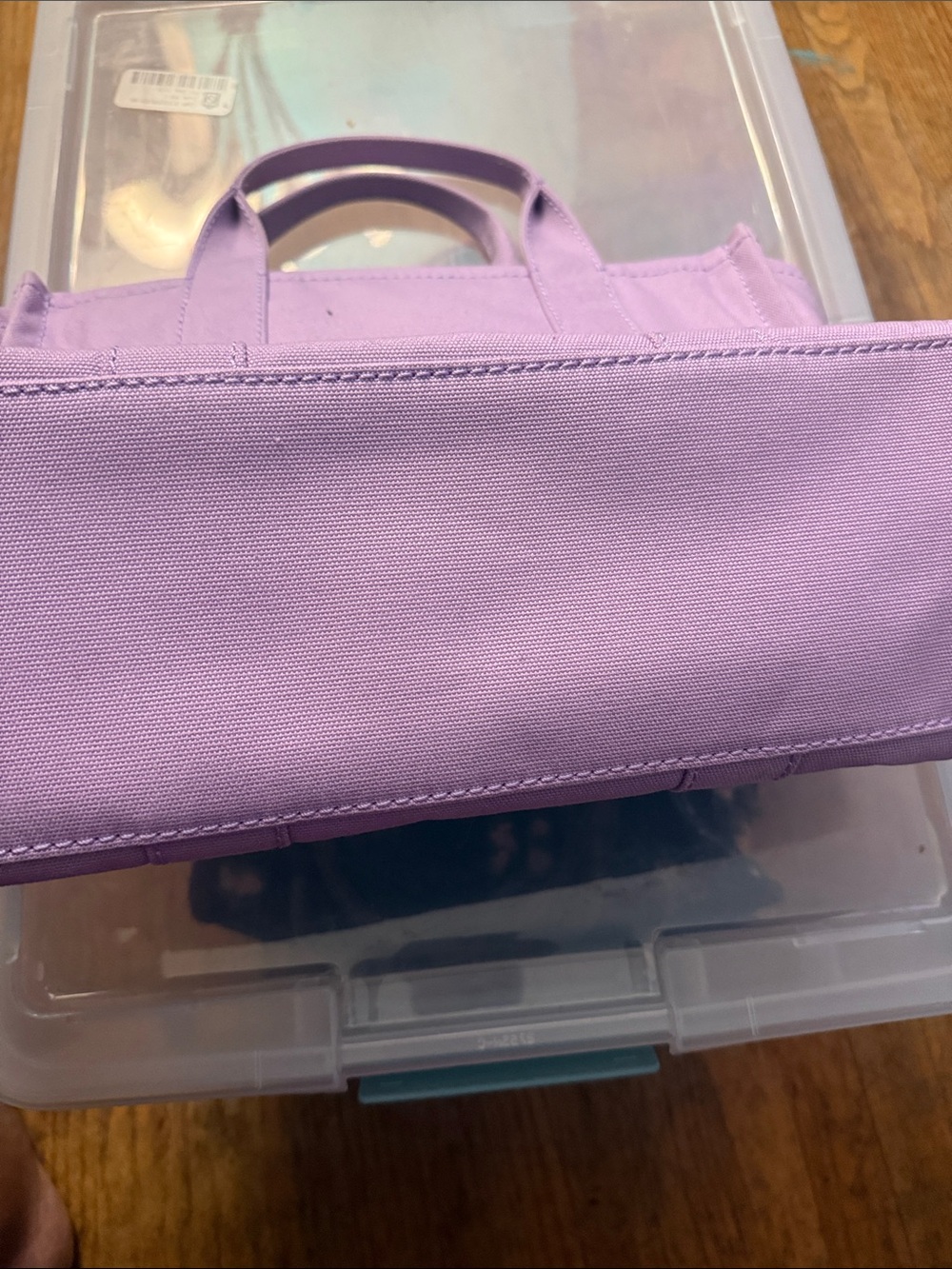 Marc Jacobs Lavender Canvas Tote medium size used - Picture 3 of 8